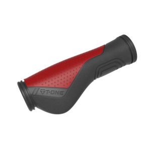 T-One Ripple Ergo fietshandvatten (zwart / rood | 130mm)